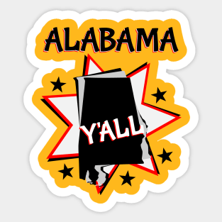 Alabama State Pride Y'all Sticker